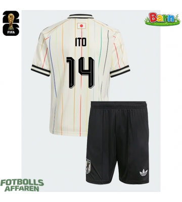 Japan Junya Ito #14 Bortaställ Barn VM 2026 Kortärmad (+ Korta byxor)